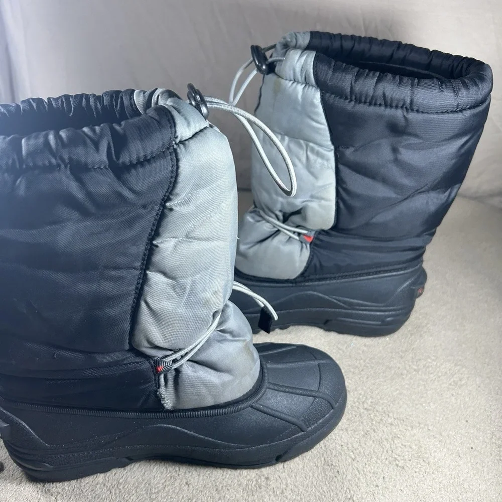Columbia Moonridge II Snow‎ Boots Youth 5 Black Gray Insulated Winter Kids